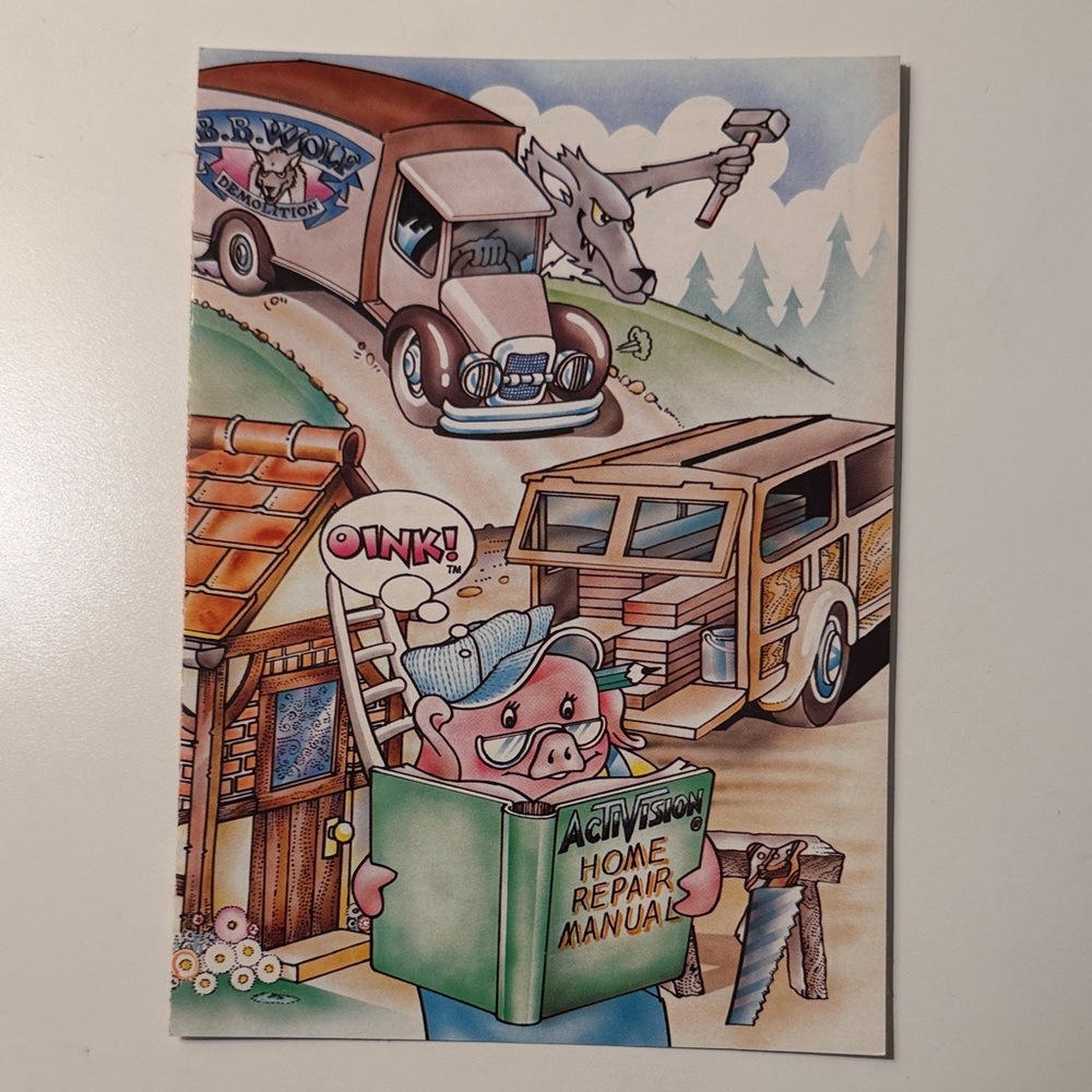 Vintage Activision Oink game manual for Atari 2600
